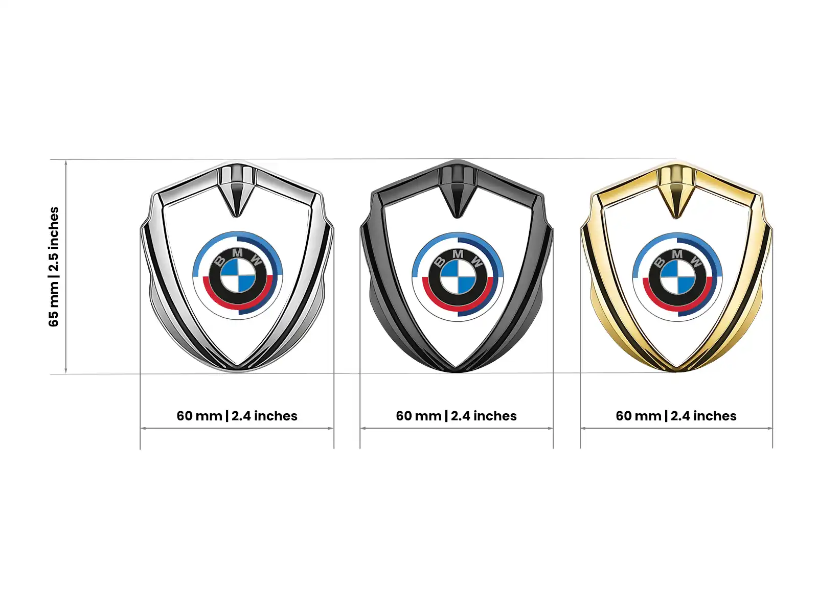 BMW Emblem Metall Abzeichen Minimaler Look Universell
